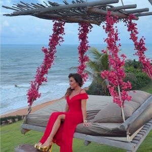 Dancing Queen Vibrant Red Maxi Dress